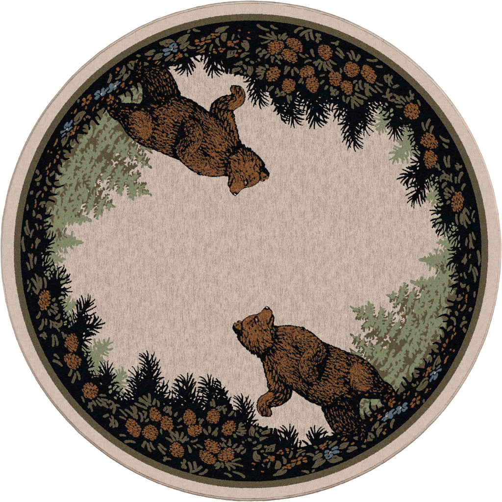 Twin Bears Green American Dakota Rugs
