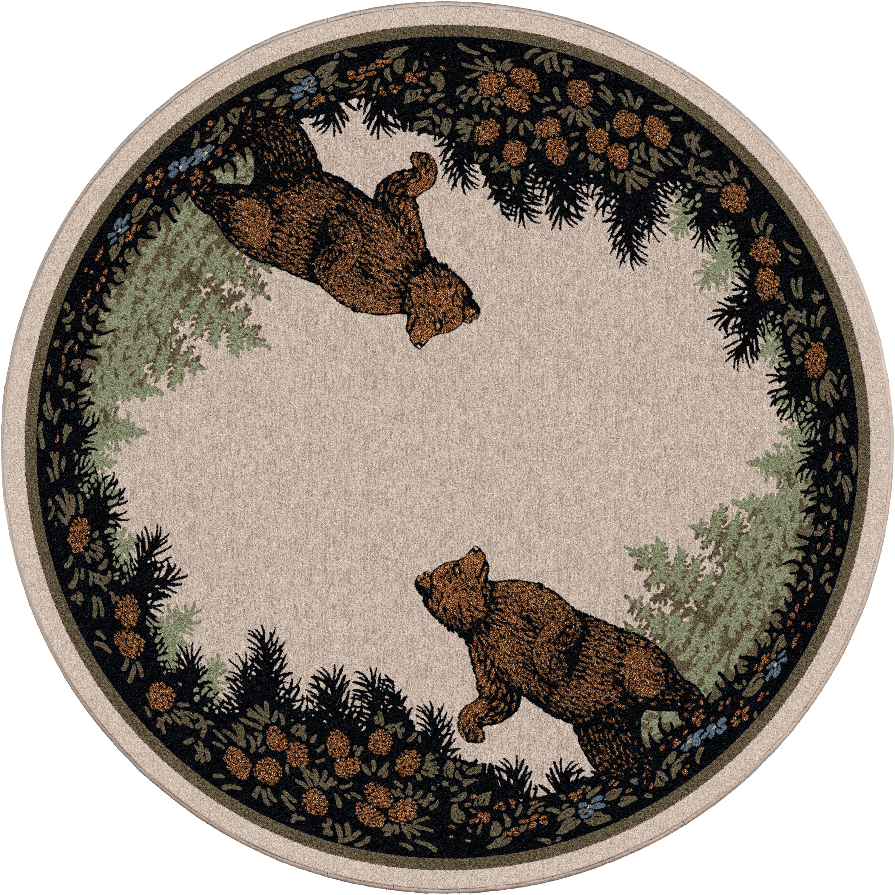 Twin Bears Green American Dakota Rugs