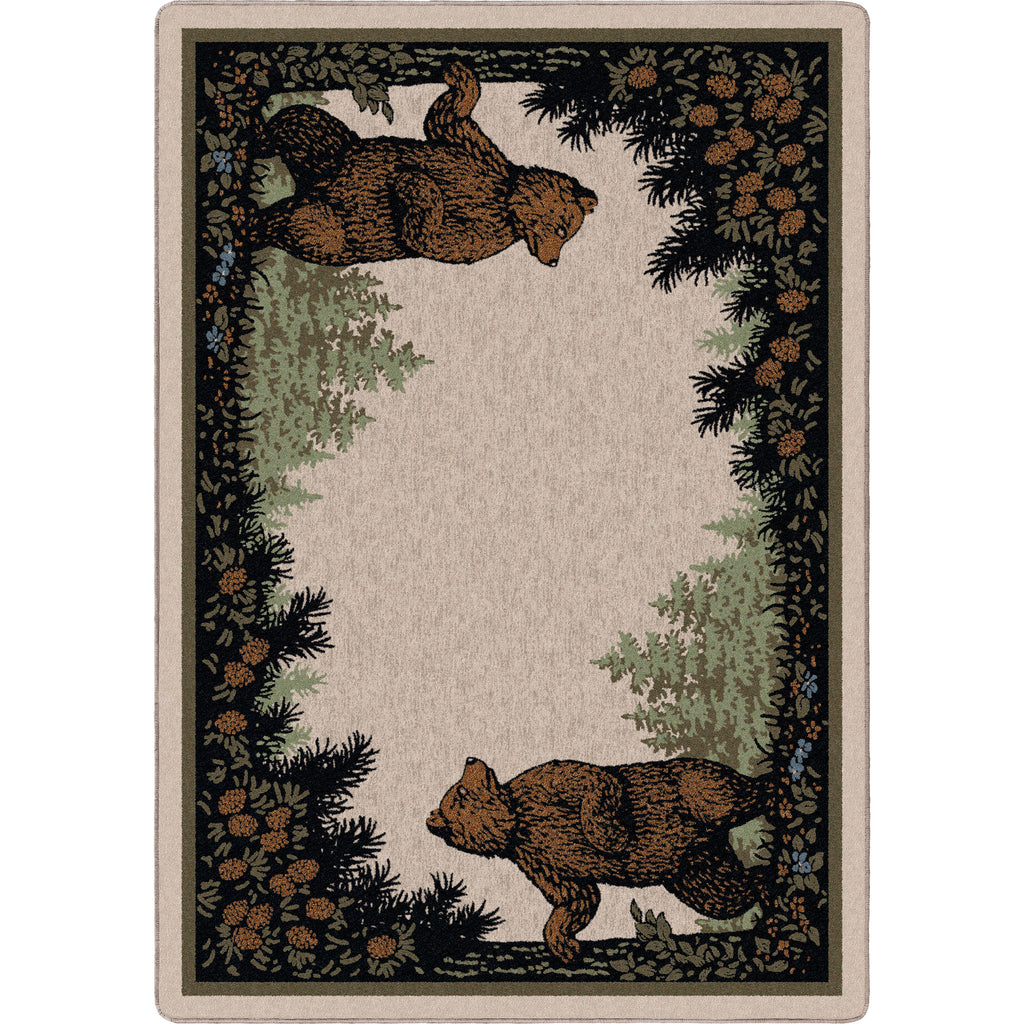 Twin Bears Green American Dakota Rugs
