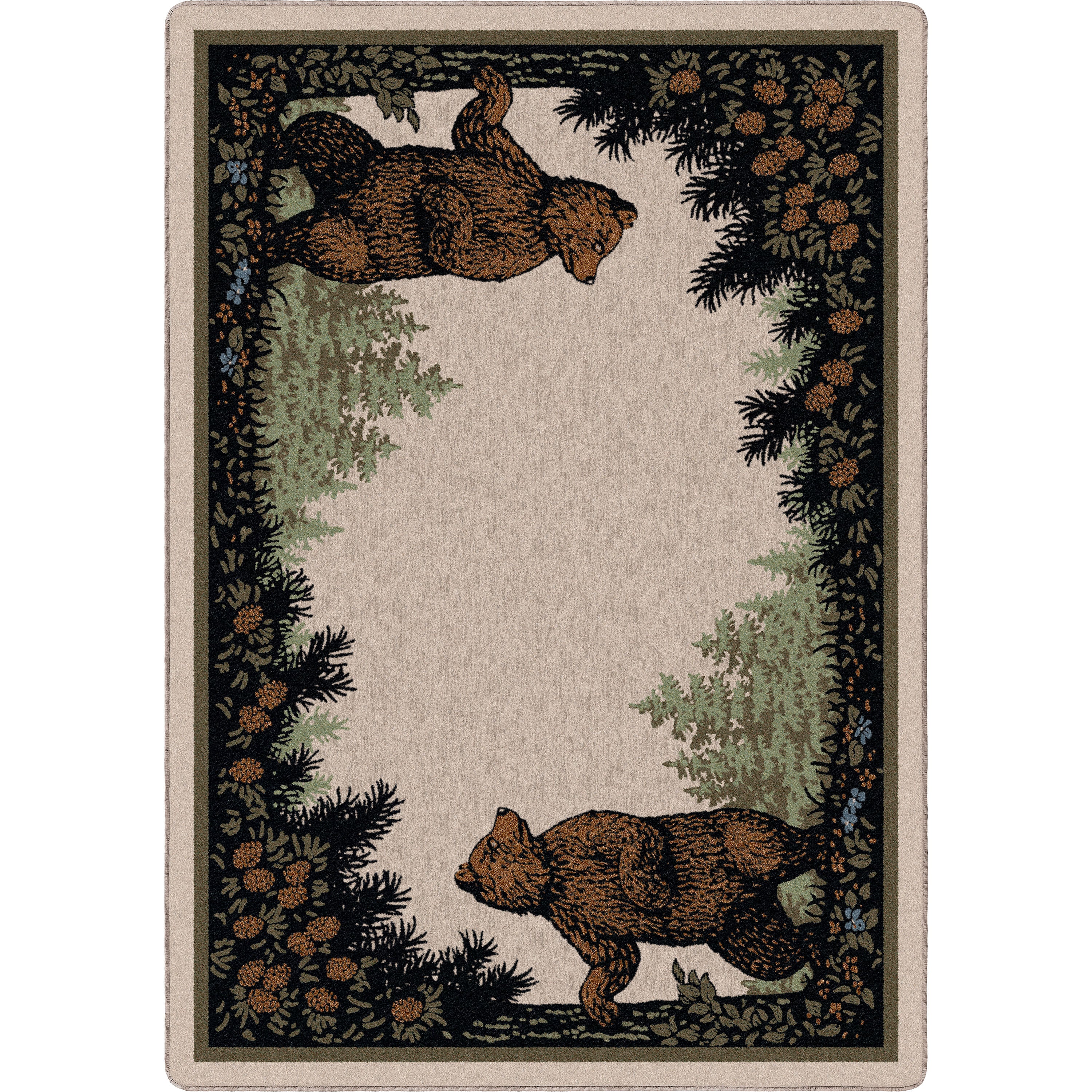 Twin Bears Green American Dakota Rugs