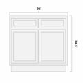 Artisan Mills Home Artisan Mills White Shaker 36" Bathroom Vanity Cabinet with Drawers (L/R) Artisan Mills Home