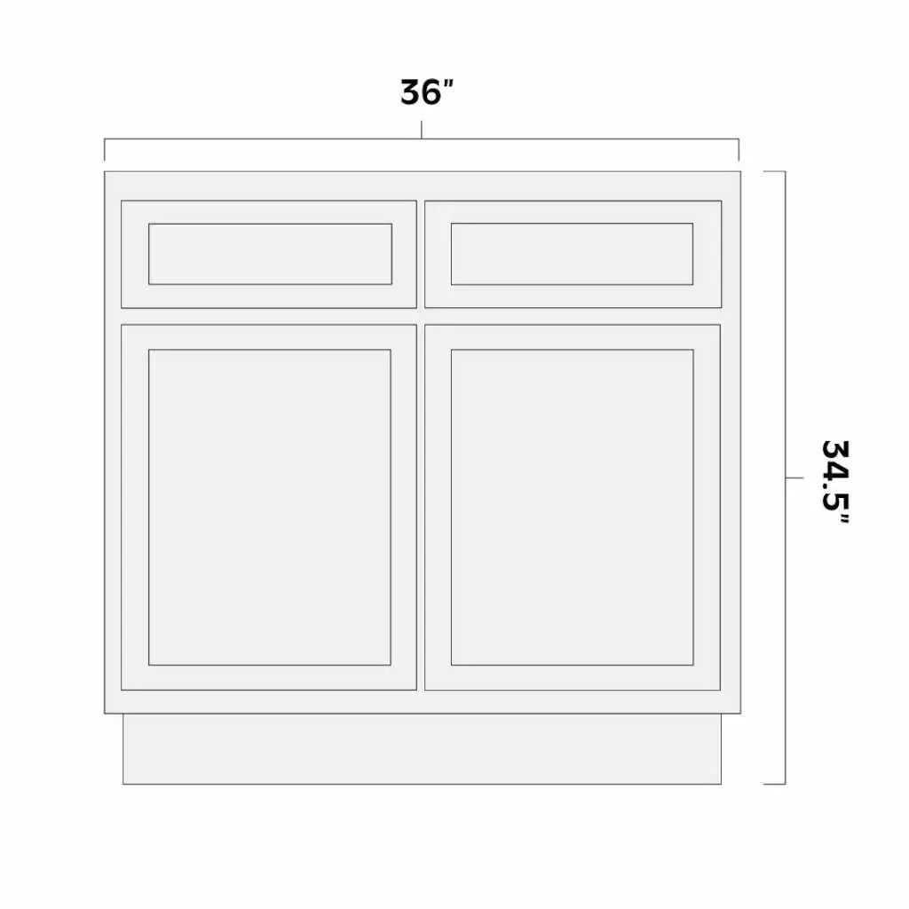Artisan Mills Home Artisan Mills White Shaker 36" Bathroom Vanity Cabinet with Drawers (L/R) Artisan Mills Home