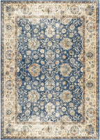 Mayberry Rugs Vintage Thebes Blue Area Rug – Distressed Traditional Rug Mayberry Rug