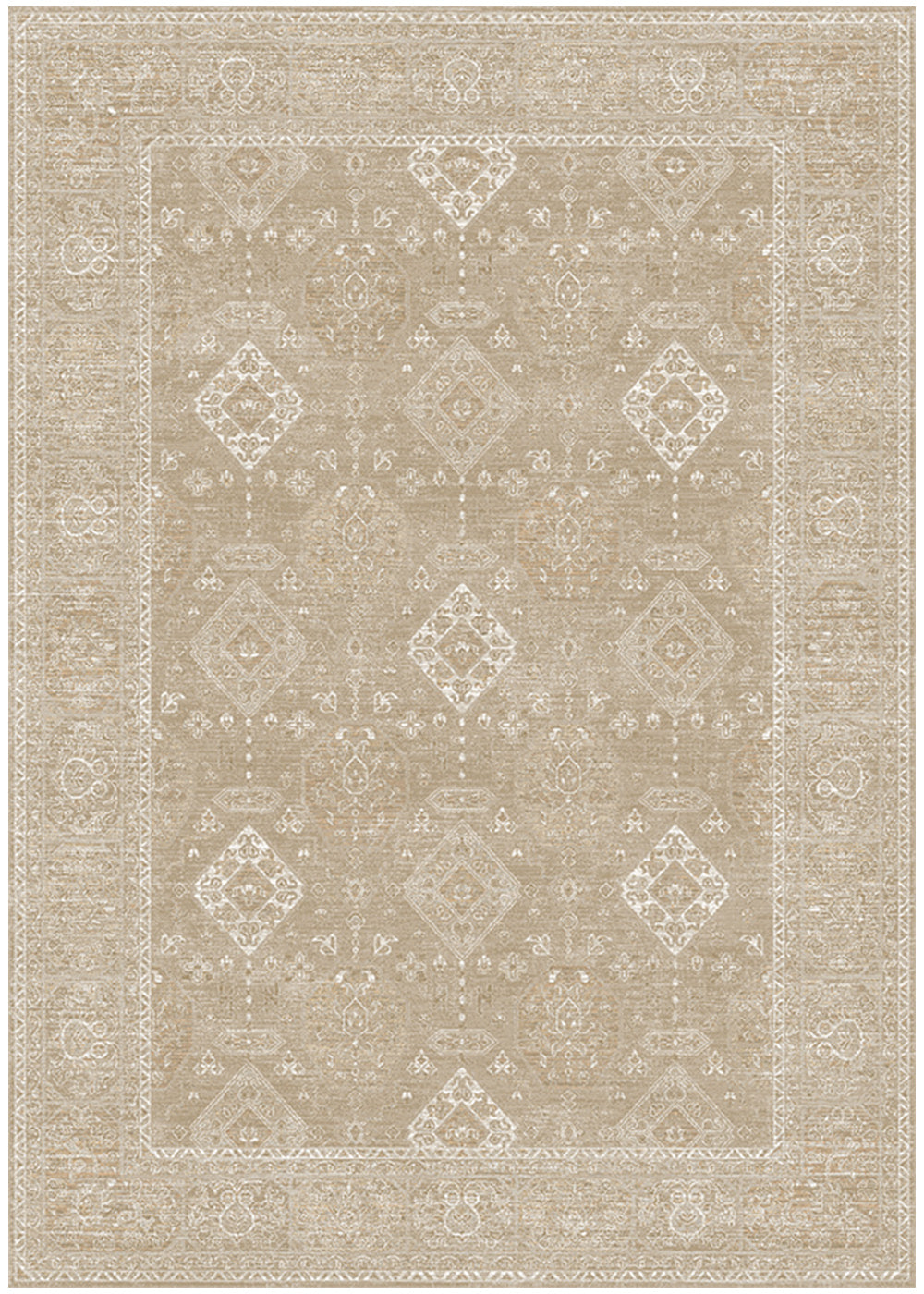 Mayberry Rugs Vintage Damascus Antique Area Rug – Distressed Traditional Rug Mayberry Rug