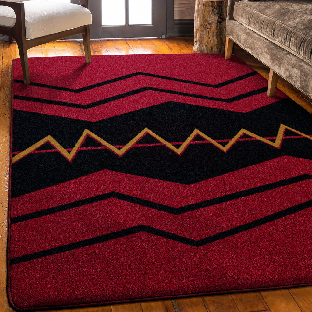 War Path - Red American Dakota Rugs