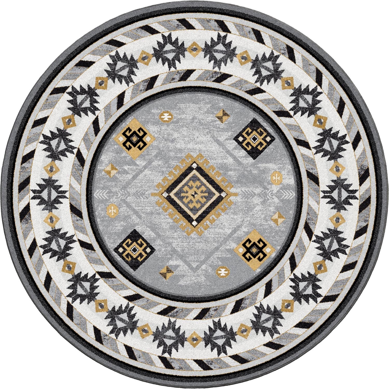 Wild Whiskey - Grey and Gold American Dakota Rugs