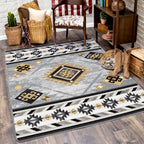 Wild Whiskey - Grey and Gold American Dakota Rugs