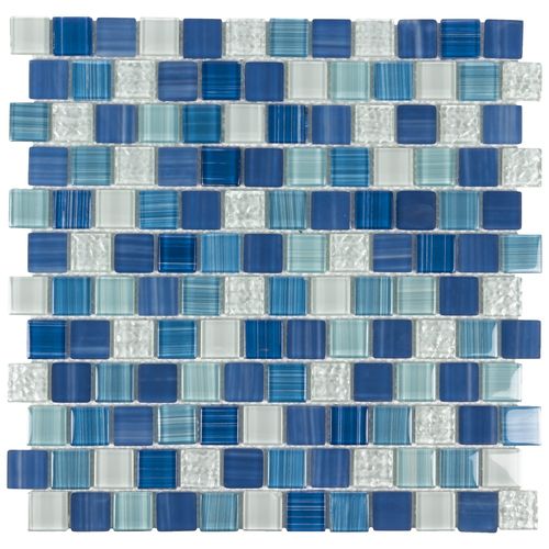 SPLASH 1 x 1 Offset Glass Mosaic Tile Anthology