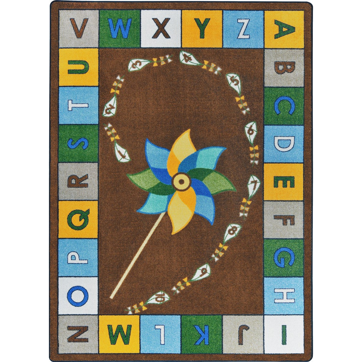Alphabet Pinwheel Earthtone