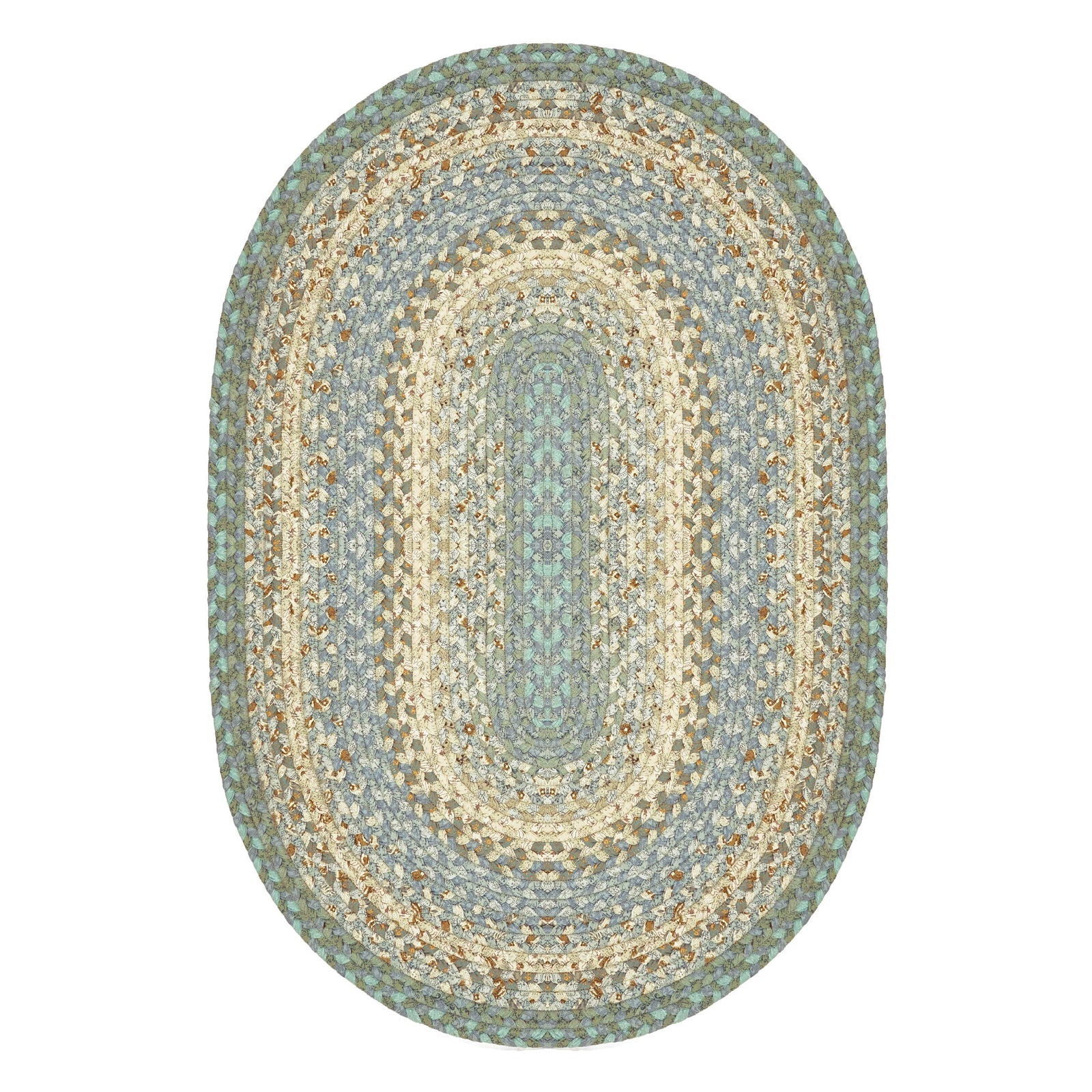 5x8  Baja Blue Oval Homespice Rugs
