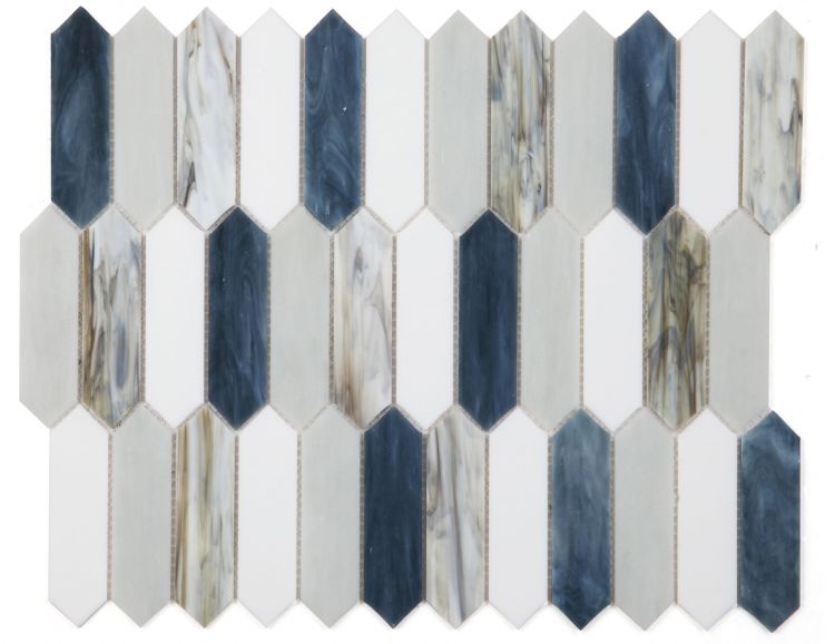 Newport Arrow Glass Mosaic 10.25 x 12.5 Elysium