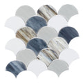 Newport Scale Glass Mosaic 9.5 x 9.75 Elysium