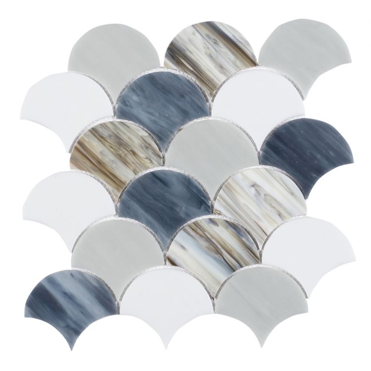 Newport Scale Glass Mosaic 9.5 x 9.75 Elysium