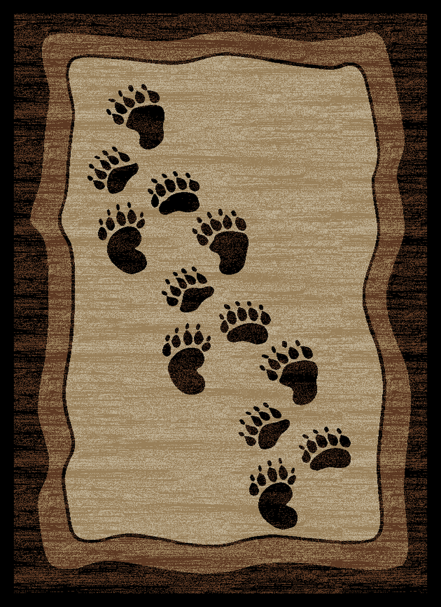 Mayberry Rugs Granite Falls Wild Path Beige Area Rug – Rustic Lodge Rug Mayberry Rug