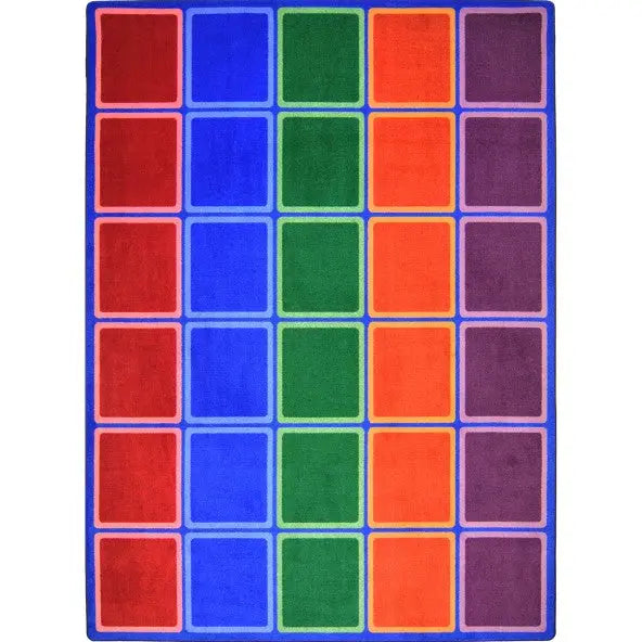 Joy Carpets Blocks Abound Primary Area Rug – Kids Classroom Rug Joy Carpets