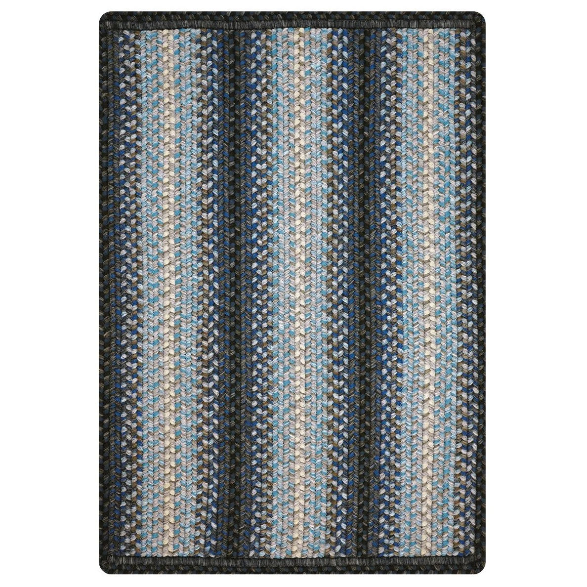 Homespice Blue Oasis Braided Jute Area Rug – Primitive Rustic Rug Homespice Rugs