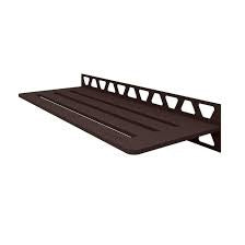 Schluter-SHELF-W Rectangular Wall Shelf - Wave - Bronze Schluter
