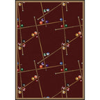 Joy Carpets Snookered Area Rug – Billiards & Game Room Rug Joy Carpets