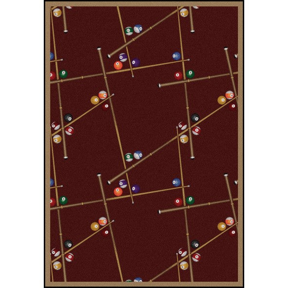 Joy Carpets Snookered Area Rug – Billiards & Game Room Rug Joy Carpets