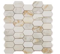 Montage Elongate Hex Marble Mosaic 12.5 x 13.25 Elysium