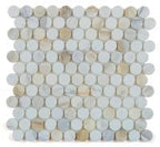 Penny Marble Mosaic 11 x 11.75 Elysium