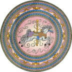 Joy Carpets Carousel Pink Area Rug – Kids Colorful Classroom Rug Joy Carpets