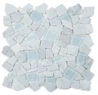 Glass & Marble Pebble Mosaic Tile Elysium