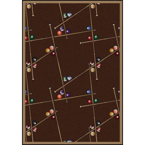 Joy Carpets Snookered Area Rug – Billiards & Game Room Rug Joy Carpets