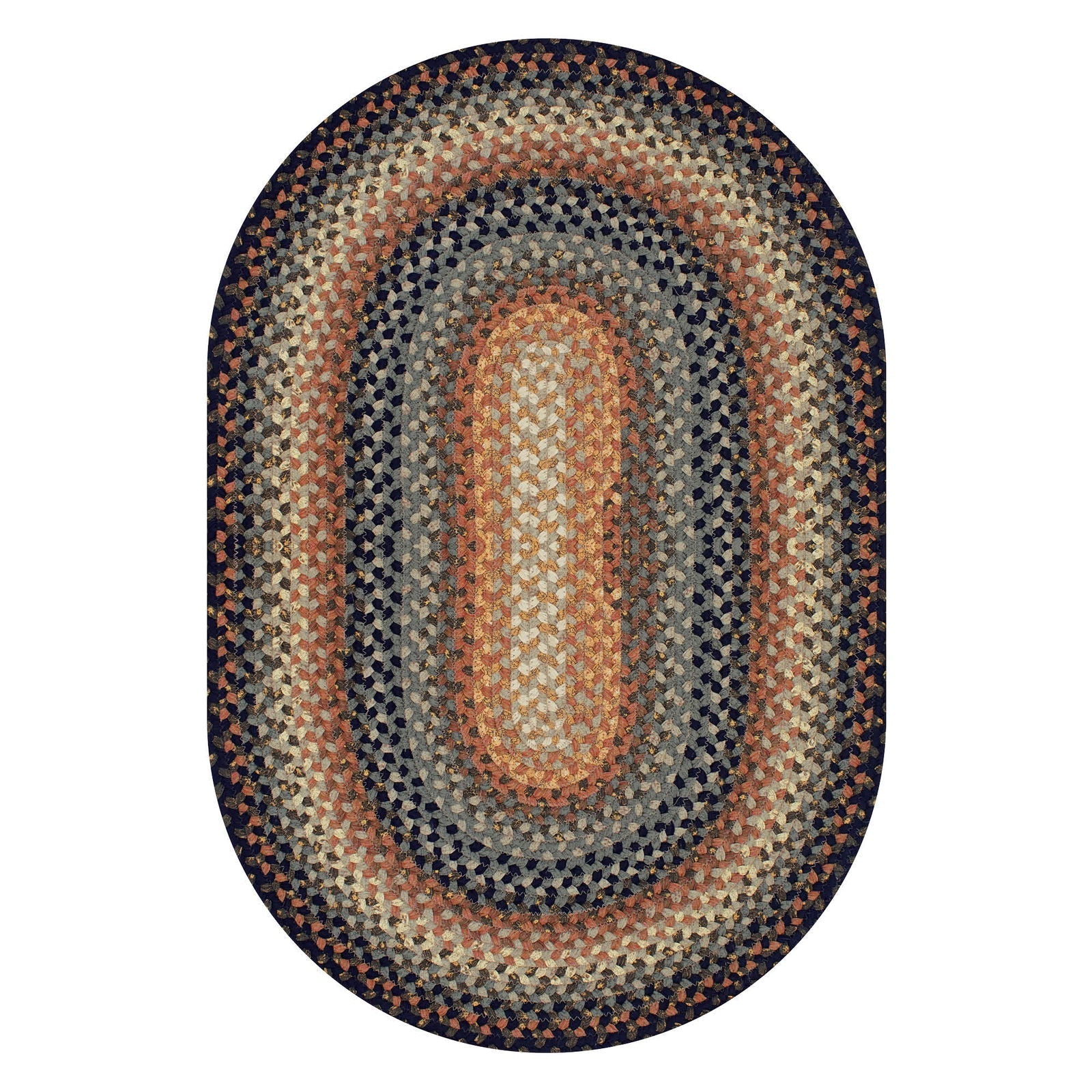 8x10  Cocoa Bean Oval Homespice Rugs