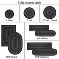 8x28 Jet Black Rect Set of 2 Homespice Rugs