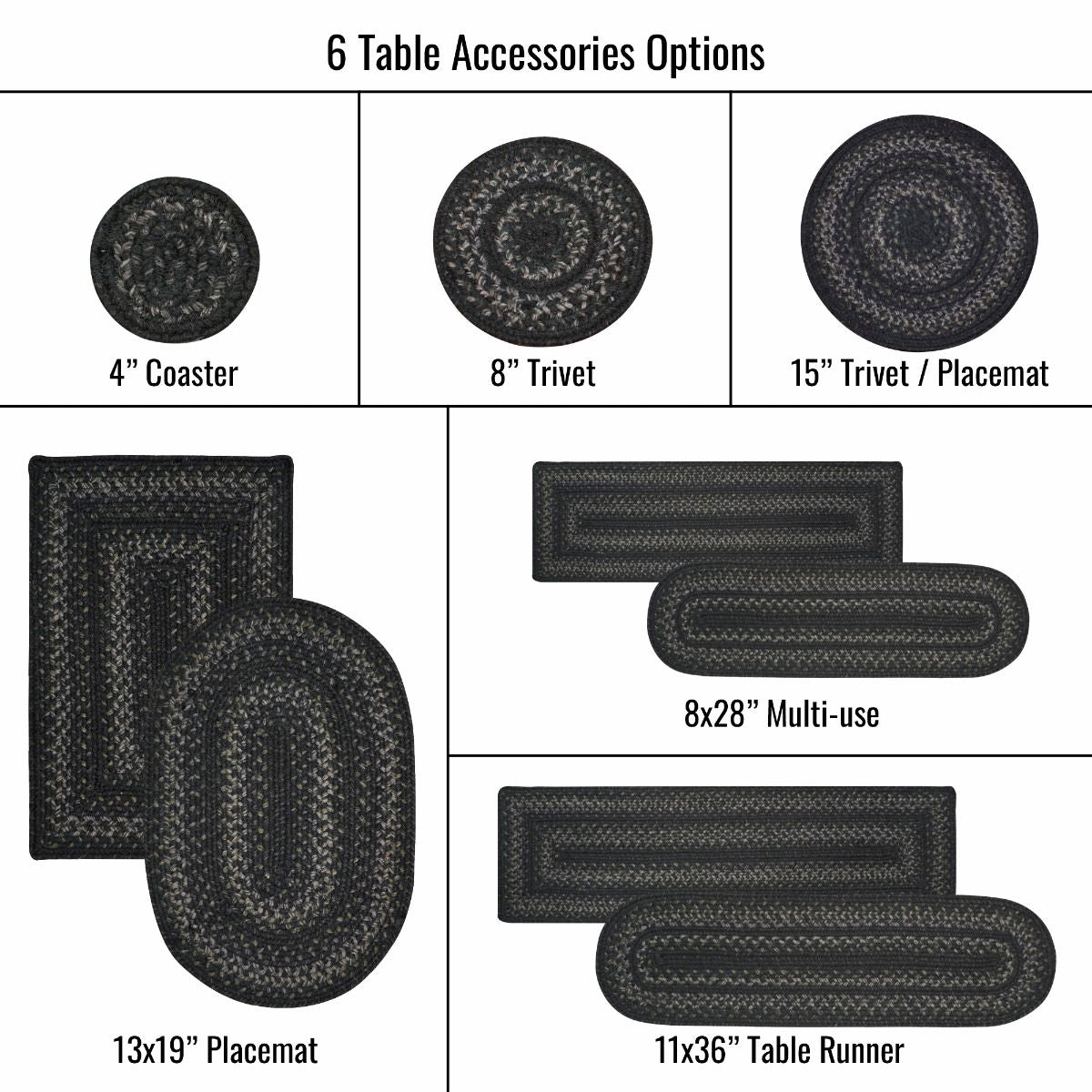 8x2 Stair Treads8 Jet Black Oval Set of 14 Homespice Rugs
