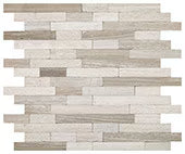 Chenille White, Random Linear, Straight Edge, Mix Daltile