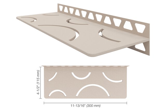Schluter-SHELF-W Rectangular Wall Shelf for Tile Showers Style Curve Schluter