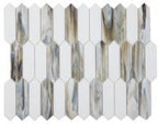 Newport Arrow Glass Mosaic 10.25 x 12.5 Elysium