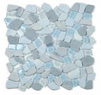 Glass & Marble Pebble Mosaic Tile Elysium