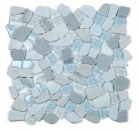 Glass & Marble Pebble Mosaic Tile Elysium