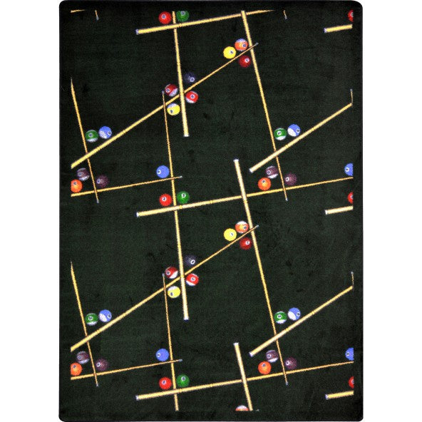 Joy Carpets Snookered Area Rug – Billiards & Game Room Rug Joy Carpets