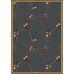 Joy Carpets Snookered Area Rug – Billiards & Game Room Rug Joy Carpets