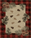 Mayberry Rugs American Destination Roanoke Red Area Rug – Rustic Lodge Rug Mayberry Rug