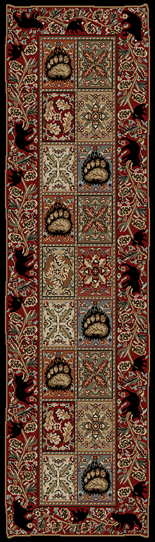 Mayberry Rugs American Destination Masters Lodge Ebony – Rustic Lodge Area Rug Mayberry Rug