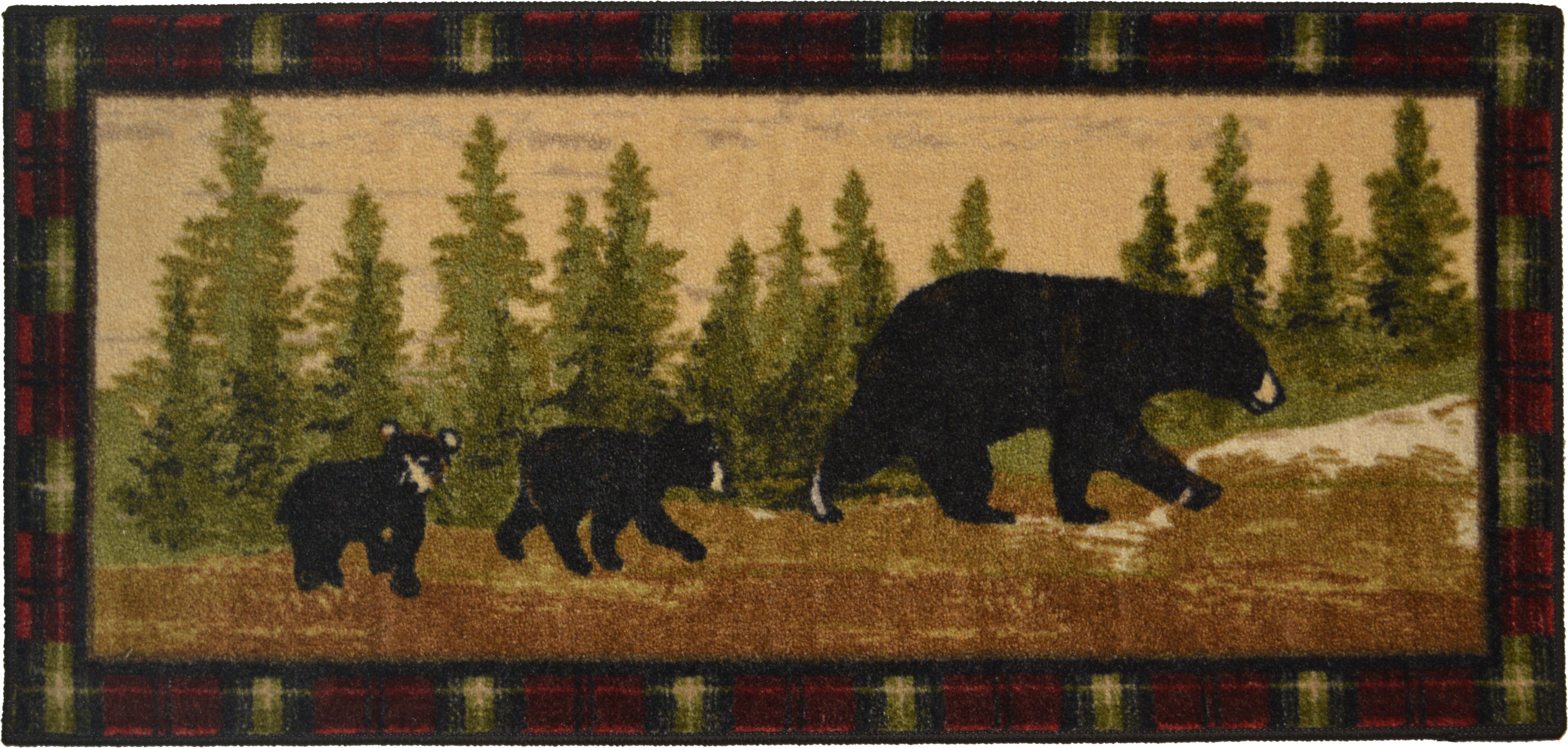 Mayberry Rugs Cozy Cabin Following Mama Multi Area Rug – Rustic Cabin Lodge Rug Mayberry Rug