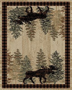 Mayberry Rugs American Destination Breckenridge Brown – Rustic Lodge Area Rug Mayberry Rug