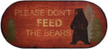 Mayberry Rugs Cozy Cabin Please Don't Feed the Bears Red Area Rug – Rustic Cabin Lodge Rug Mayberry Rug