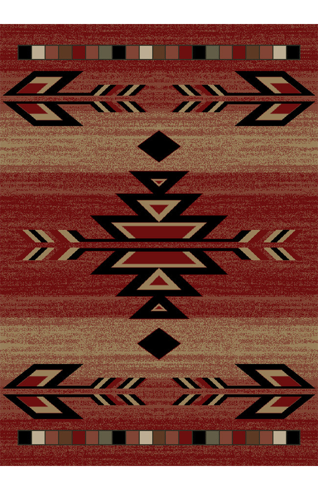 Mayberry Rugs Hearthside Rio Grande Red Area Rug – Southwestern Lodge Rug Mayberry Rug