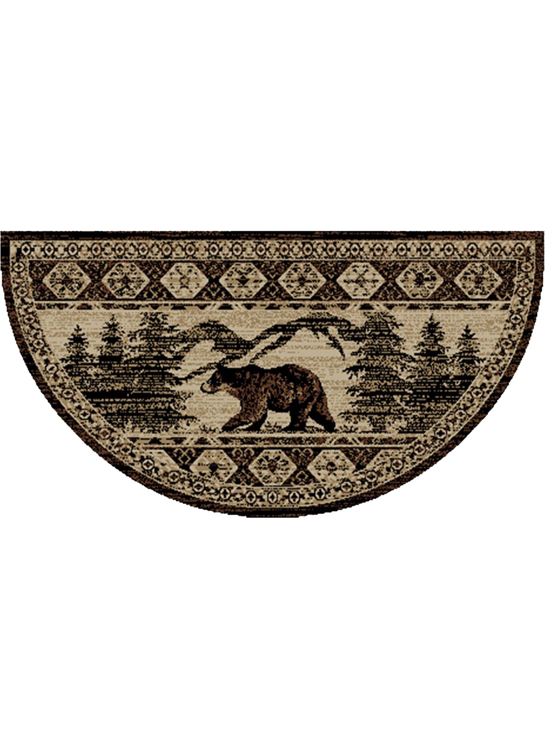 Mayberry Rugs American Destination Foothills Brown – Rustic Lodge Area Rug Mayberry Rug