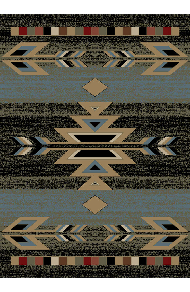 Mayberry Rugs Hearthside Rio Grande Ebony Area Rug – Southwestern Lodge Rug Mayberry Rug
