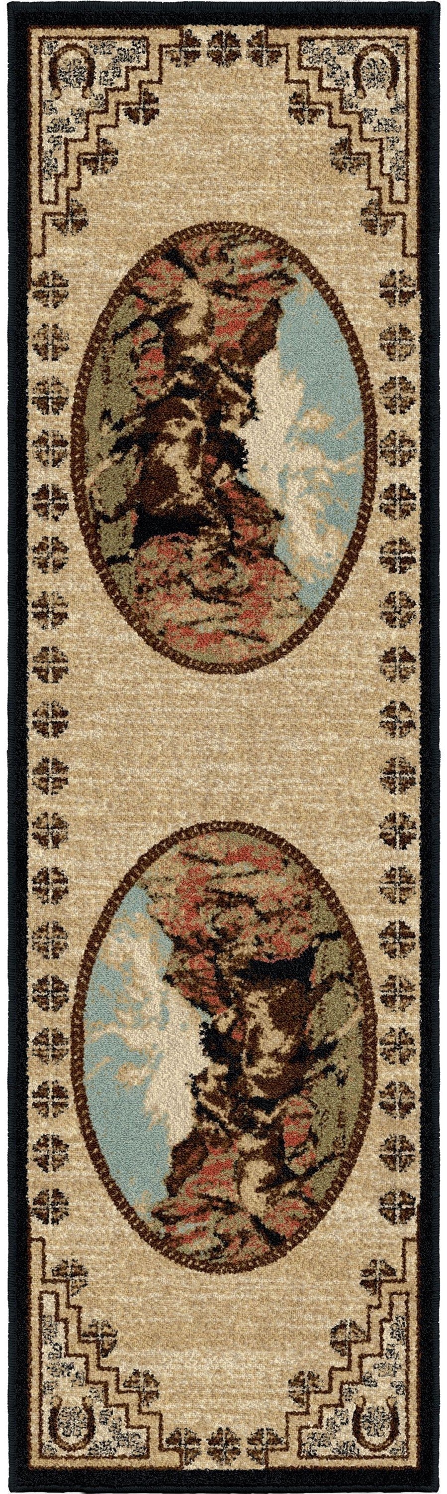 Mayberry Rugs Lodge King Great Escape Multi Area Rug – Rustic Cabin Lodge Rug Mayberry Rug