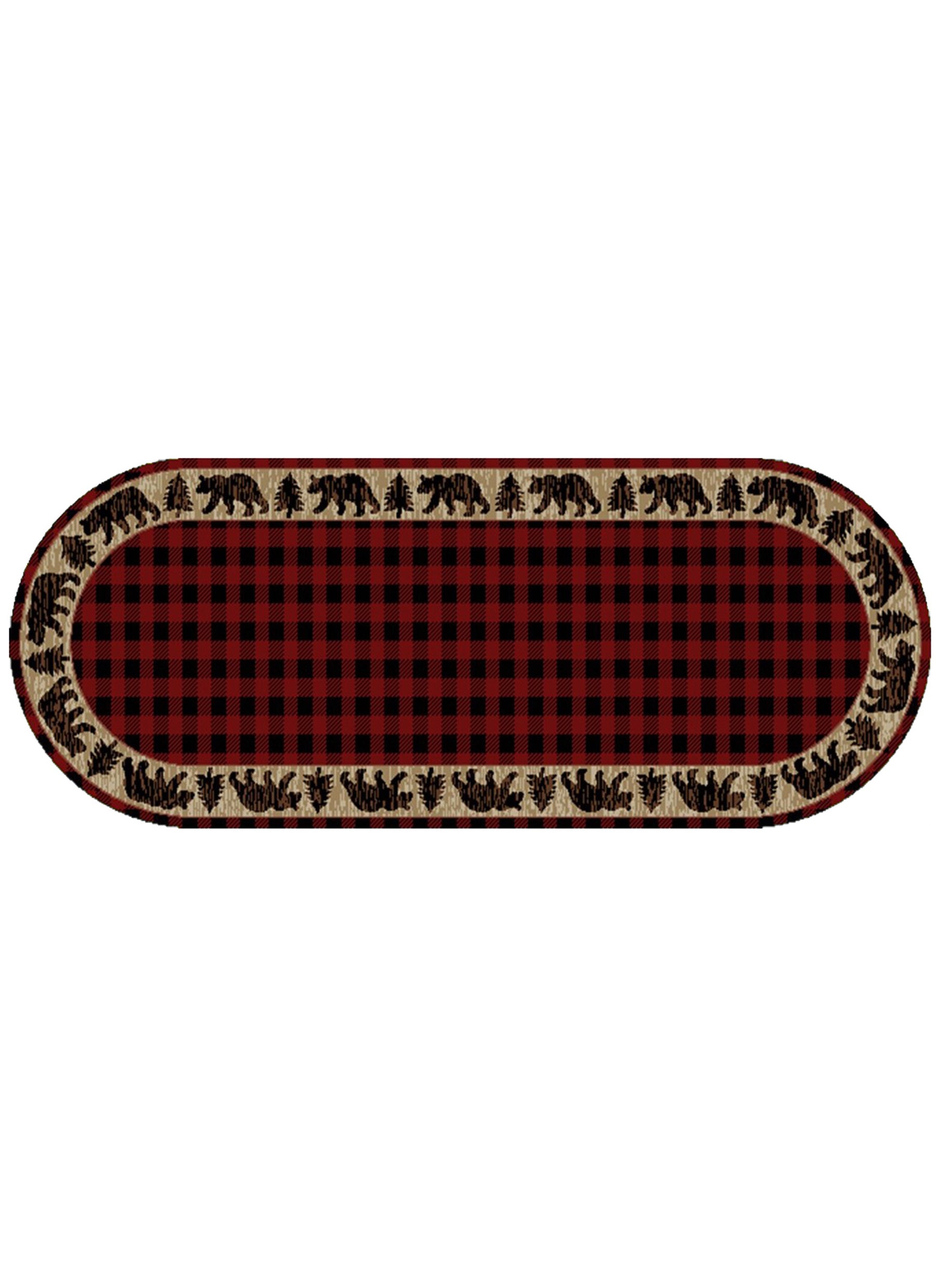 Mayberry Rugs American Destination Trailing Edge Red – Rustic Lodge Area Rug Mayberry Rug