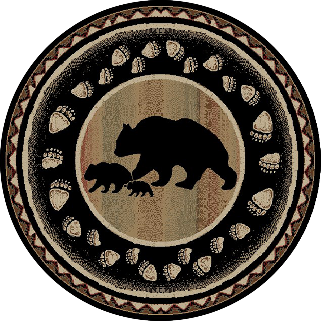 Mayberry Rugs Hearthside Take the Lead Black Area Rug – Rustic Cabin Lodge Rug Mayberry Rug