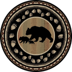 Mayberry Rugs Hearthside Take the Lead Black Area Rug – Rustic Cabin Lodge Rug Mayberry Rug